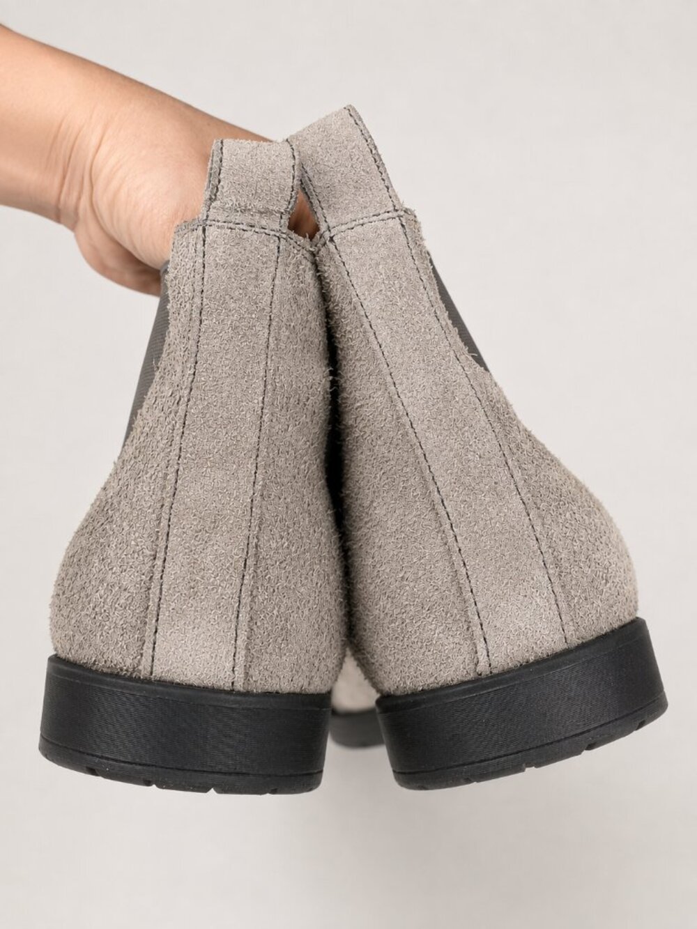 Saks Fifth Avenue Calais Grey Suede Chelsea Boots Men's Size 8.5 M - Picture 13 of 13